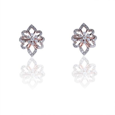 Ash Rose Gold Diamond Earrings