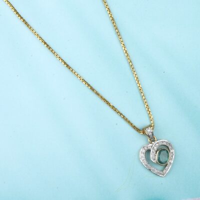 Emerald Diamond Pendant