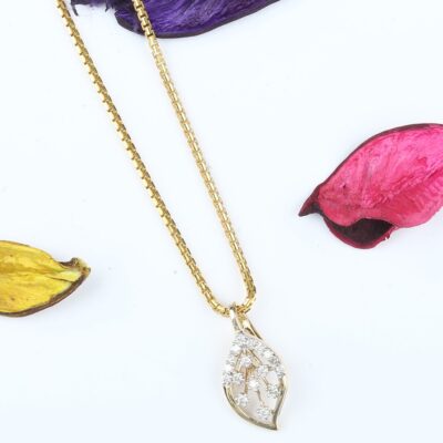 Leaflet Diamond Pendant