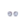 Swash cluster diamond stud earrings