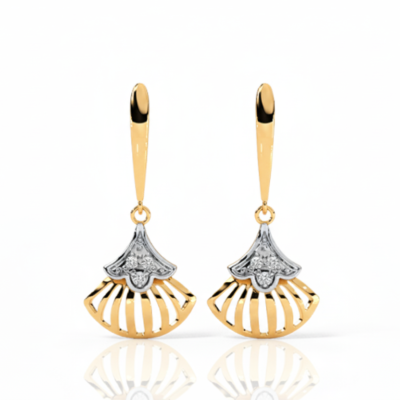 Floral Diamond Drop Earrings