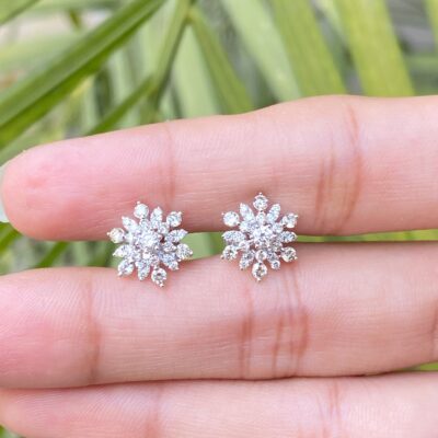 Kat Flower Diamond Earrings