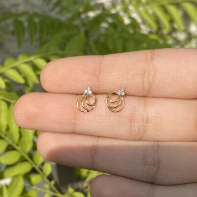 Multi Curve Diamond Earrings