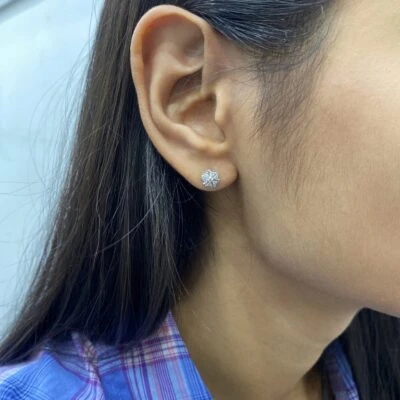 Snowflake Diamond Earrings