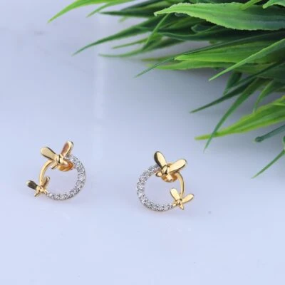 Butterfly diamond earring