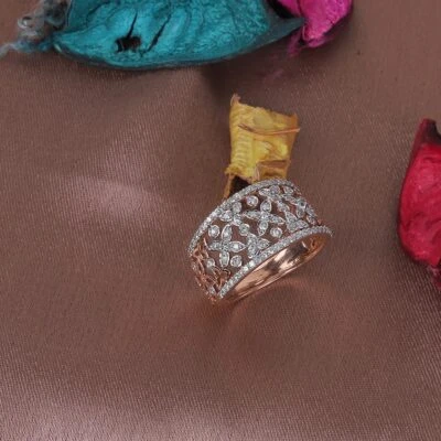 Sparkle rose gold diamond ring