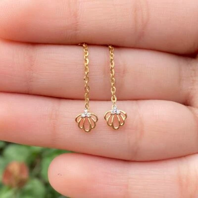 Trio Diamond Sui Dhaga Earrings