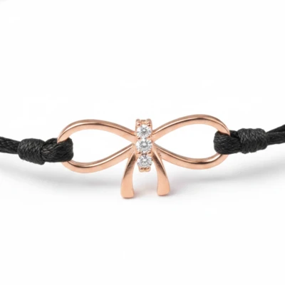 Bow Three Diamond Bracelet