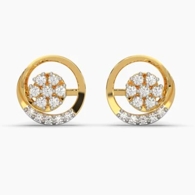 Tina swirl diamond earrings