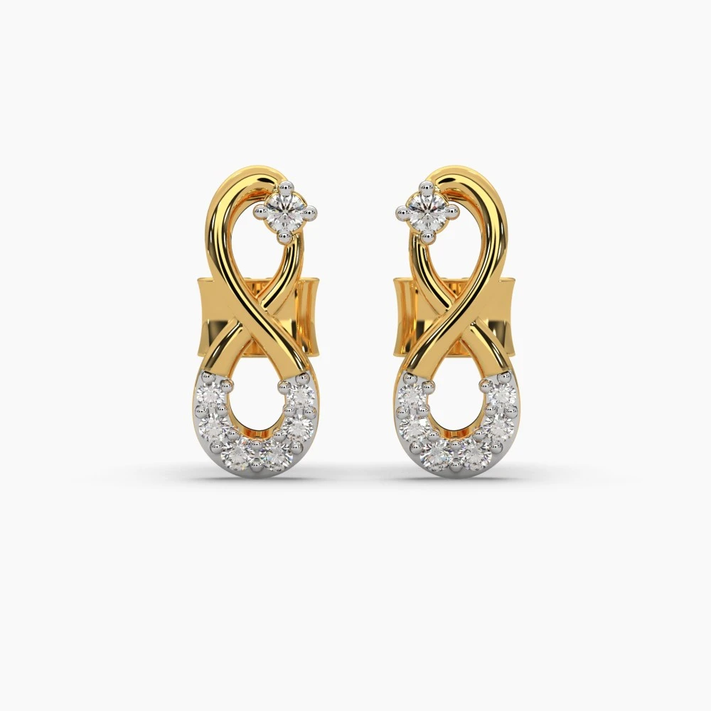 Infinity diamond earrings