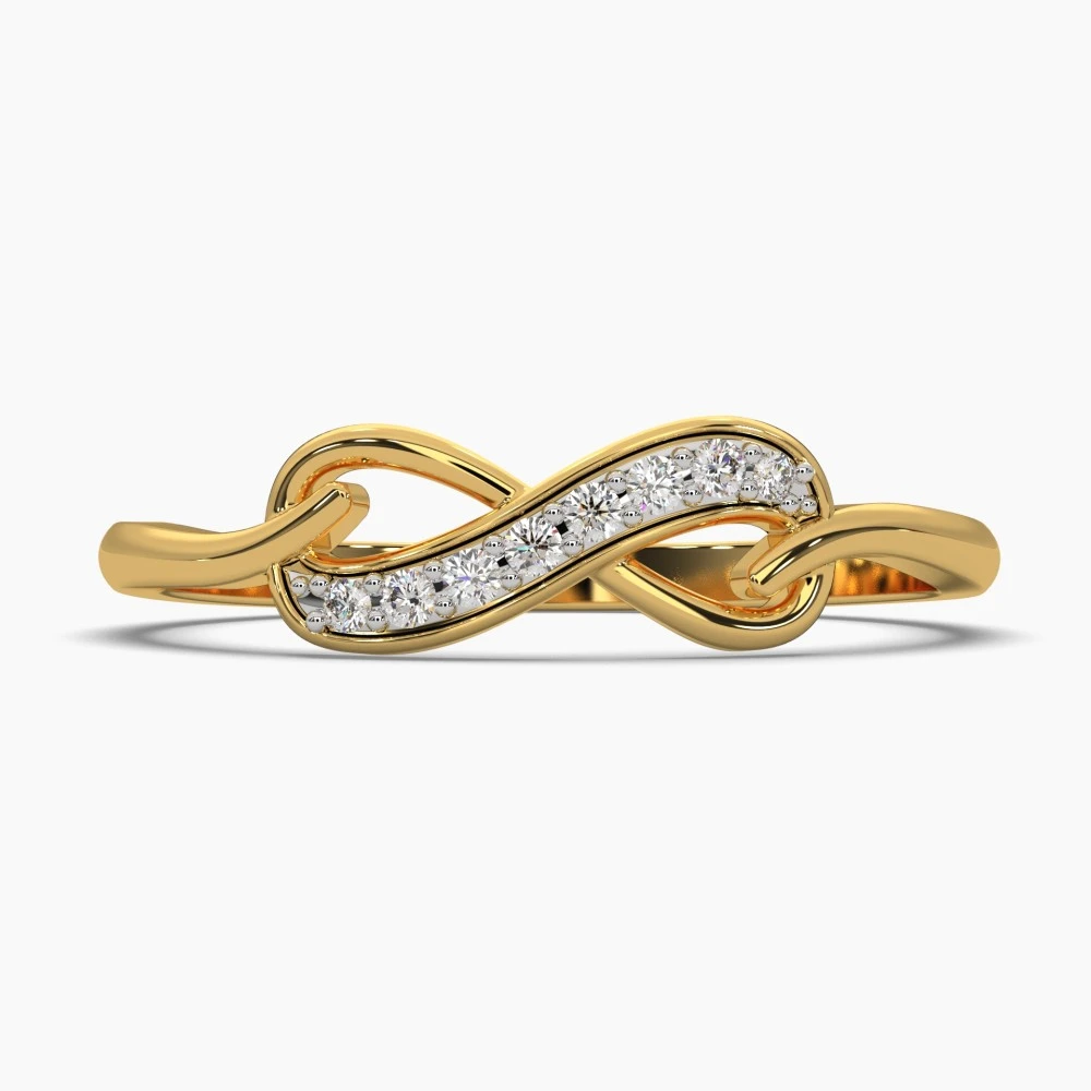 Ash Light Weight Infinity Diamond Ring